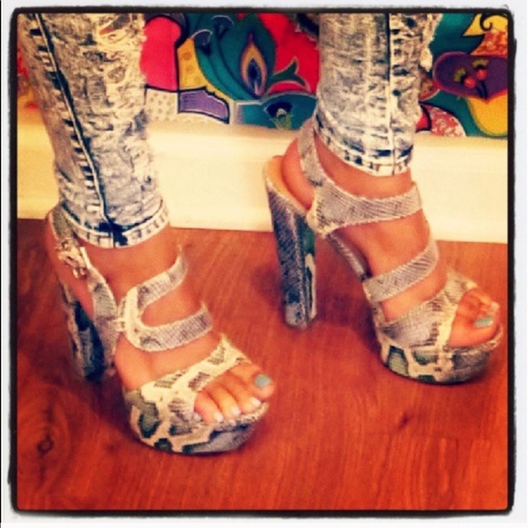 Python print platform heel blue/green/gray/Black - Picture 7 of 8